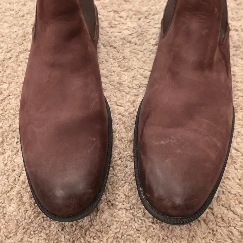 EUC Clark's Gobi Chelsea mocha,‎ waterproof suede ankle boots size 10